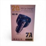 CARGADOR AUTO 20w MLE-09 7A PD CAR CHARGER