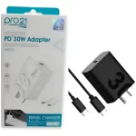 Cargador Turbo Pro21 Ultra Rápido 30w 3.1a Con Cable Tipo C